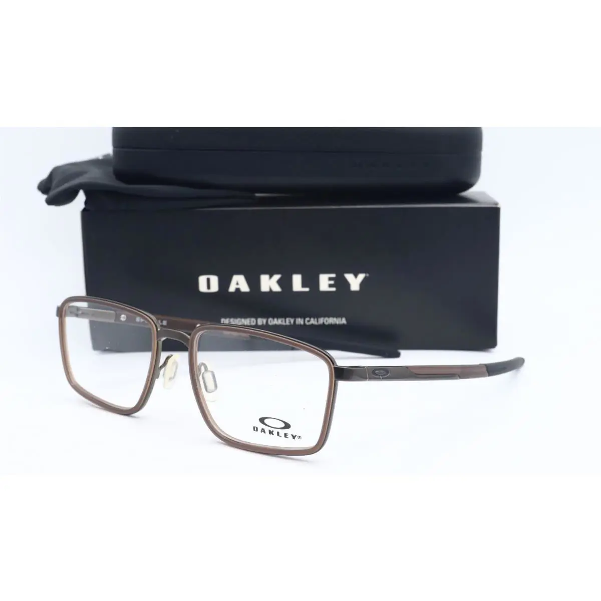 Oakley Spindle OX3235-0354 Matte Brown Pewter Eyeglasses Men`s Frames