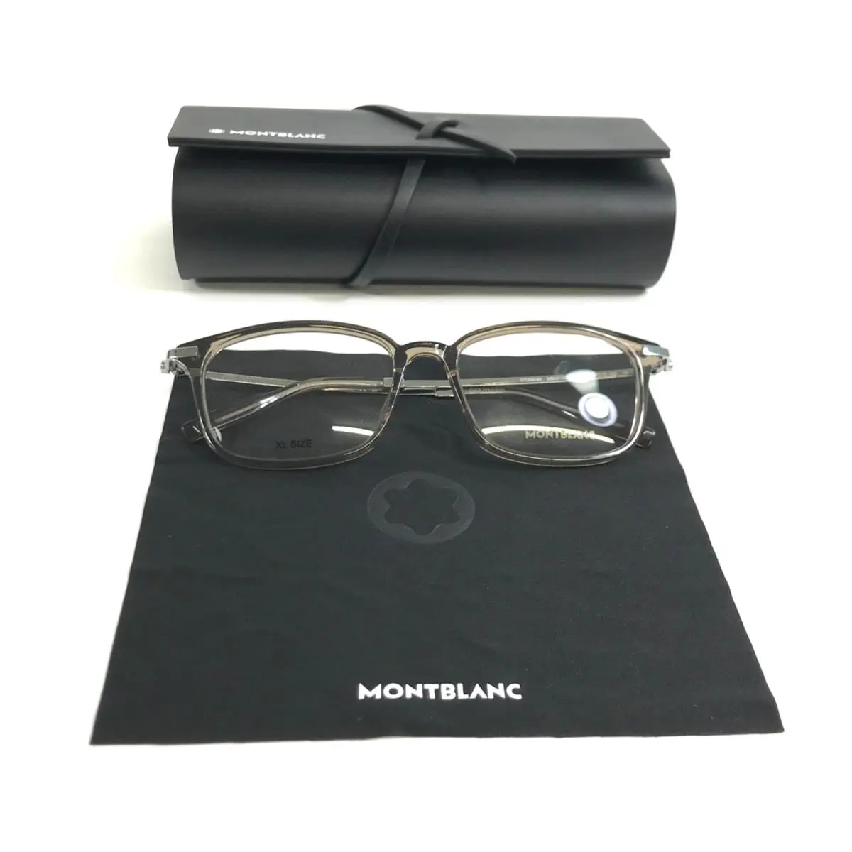 Montblanc Eyeglasses Frame MB0315OA 008 Clear Gray Silver Asian Fit 56-17-150
