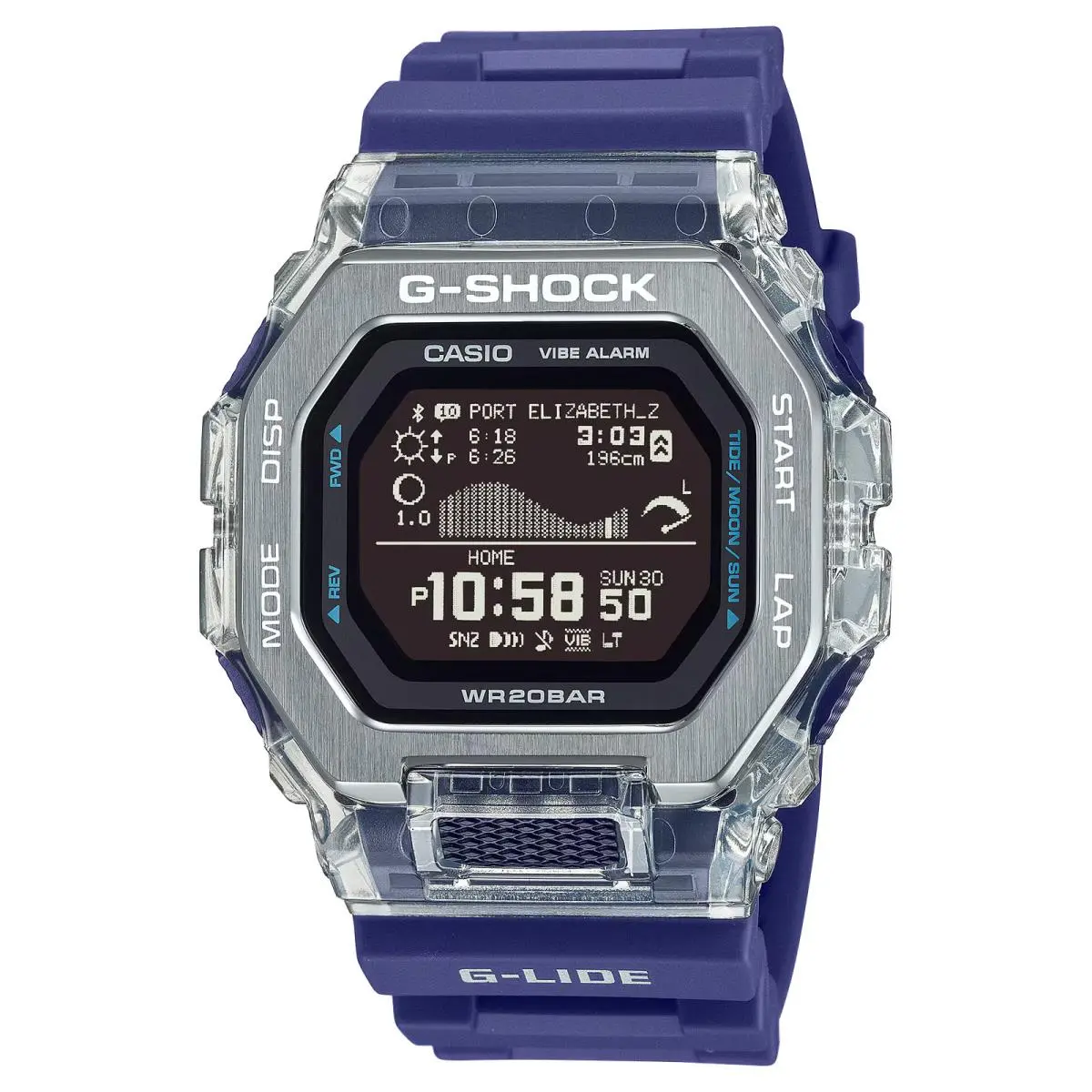 G-shock GBX-100 Series Purple Resin Band Watch GBX-100S-2 by Casio