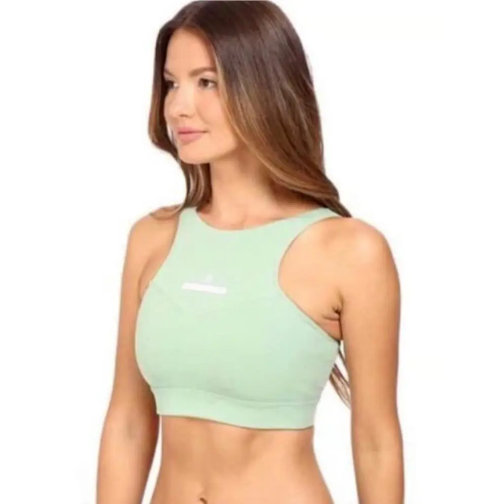 Adidas by Stella Mccartney Sport Bra Active-wear Top Mint Green AX7076 Size L