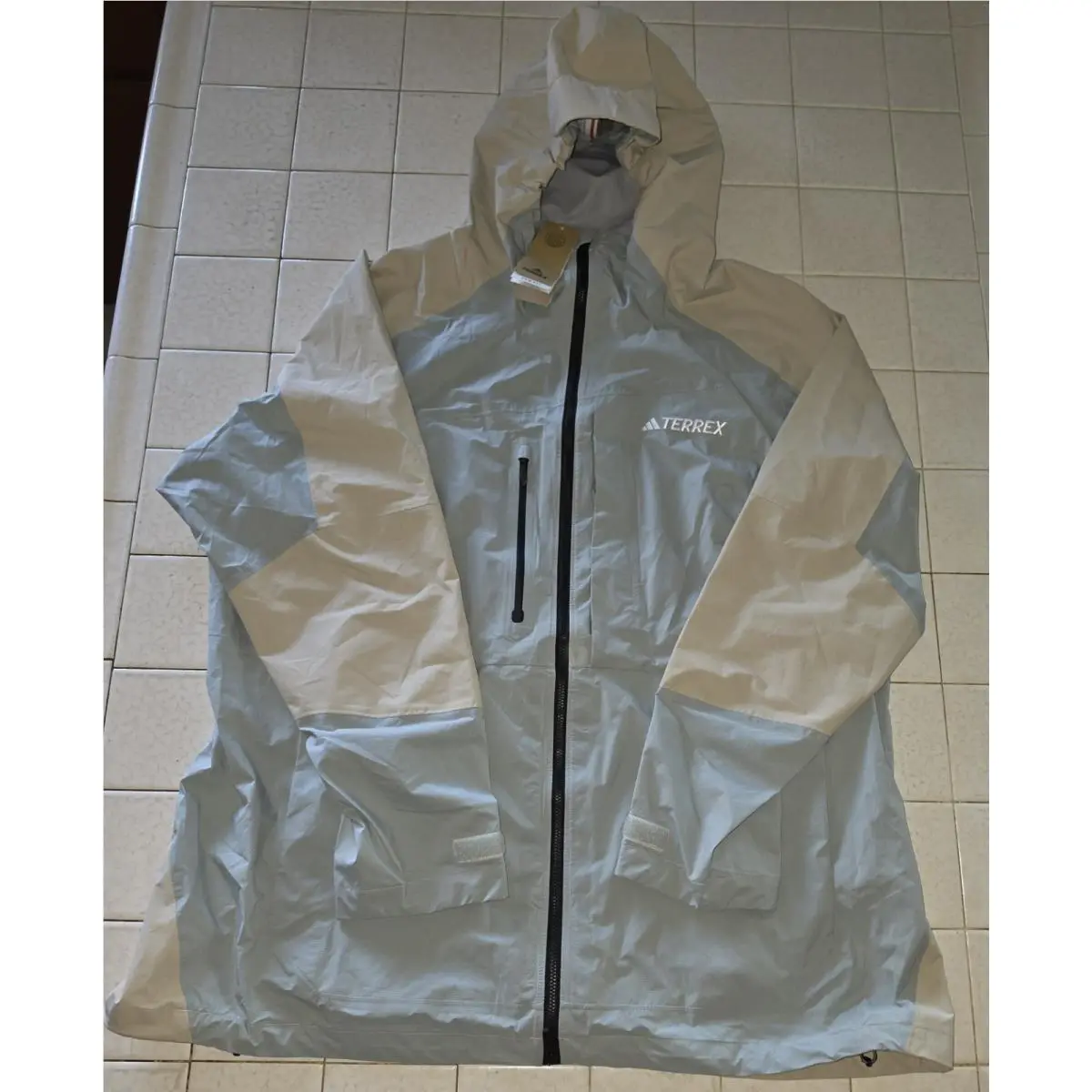 Adidas Terrex Xploric Rain.rdy Hooded Hiking Jacket Women`s Plus Size 2X