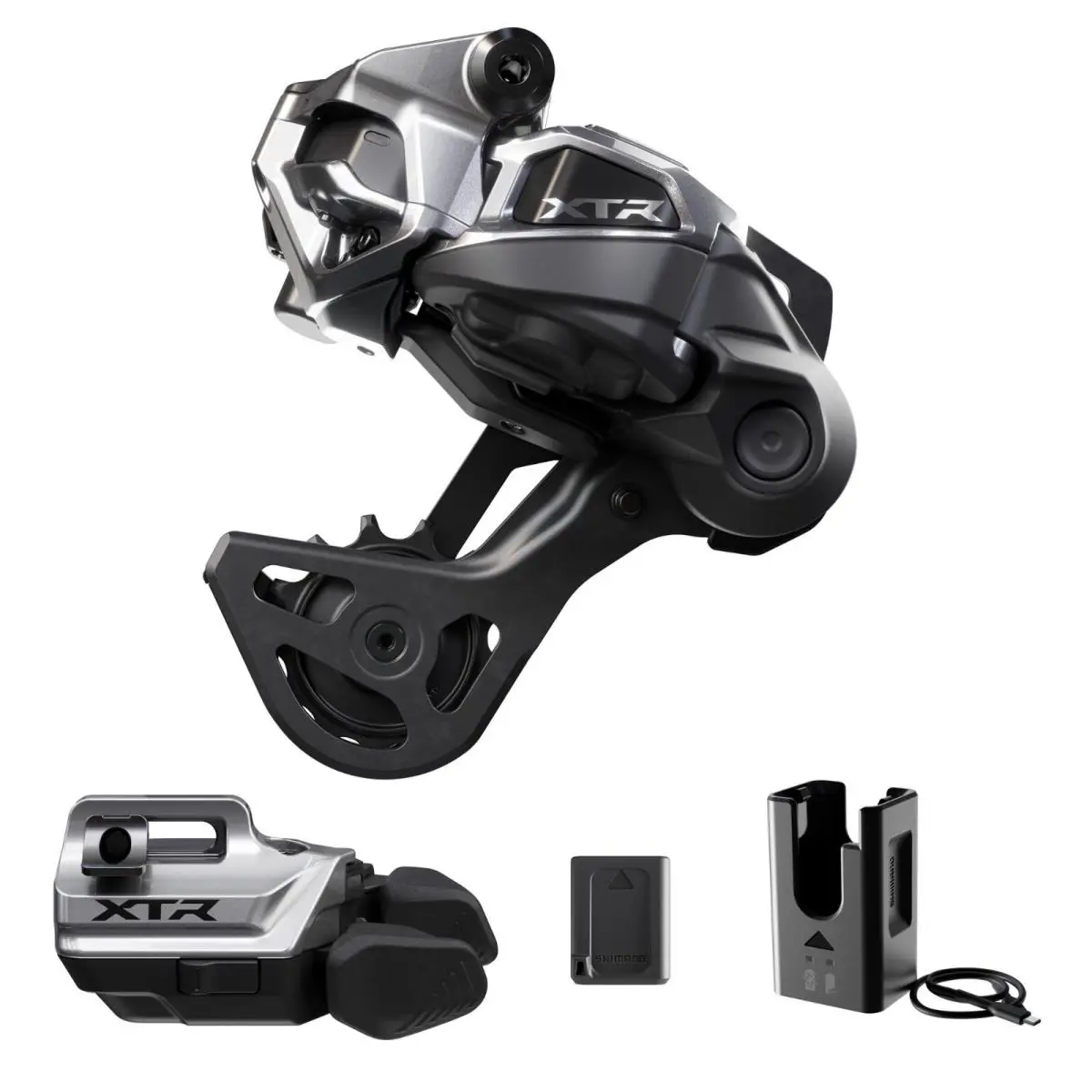 Shimano Xtr Di2 M9250 GS Medium Cage Rear Derailleur and Shifter I-spec EV Kit - Black