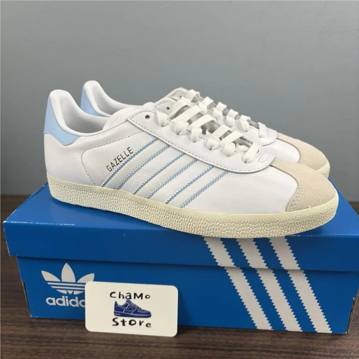 Adidas Gazelle Argentina ID3718 White Light Blue Afa World Cup Messi Size 8.5