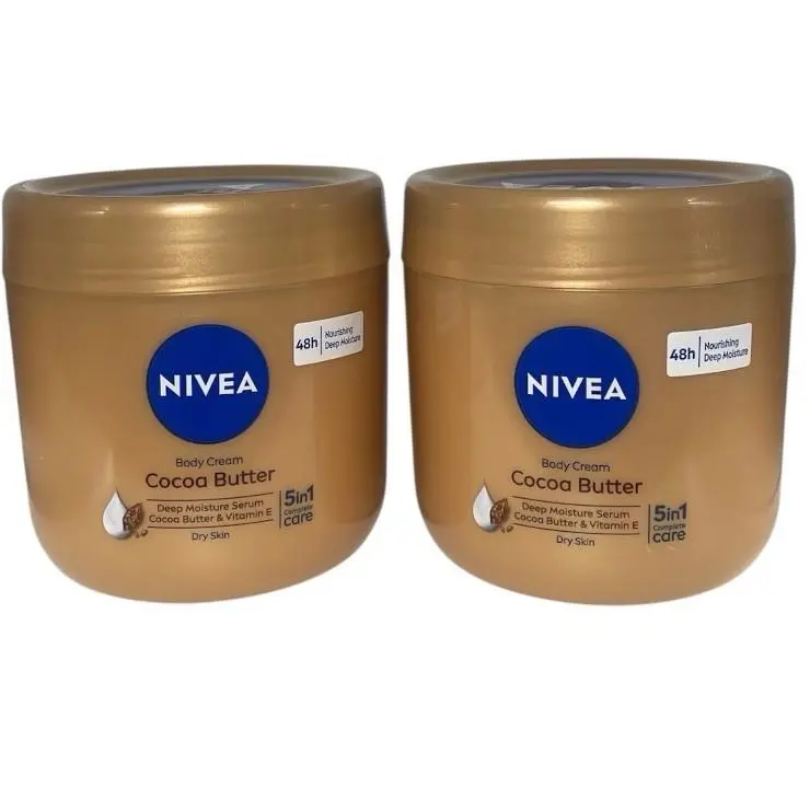 Two Nivea Cocoa Butter Body Cream Deep Moisture Dry Sk