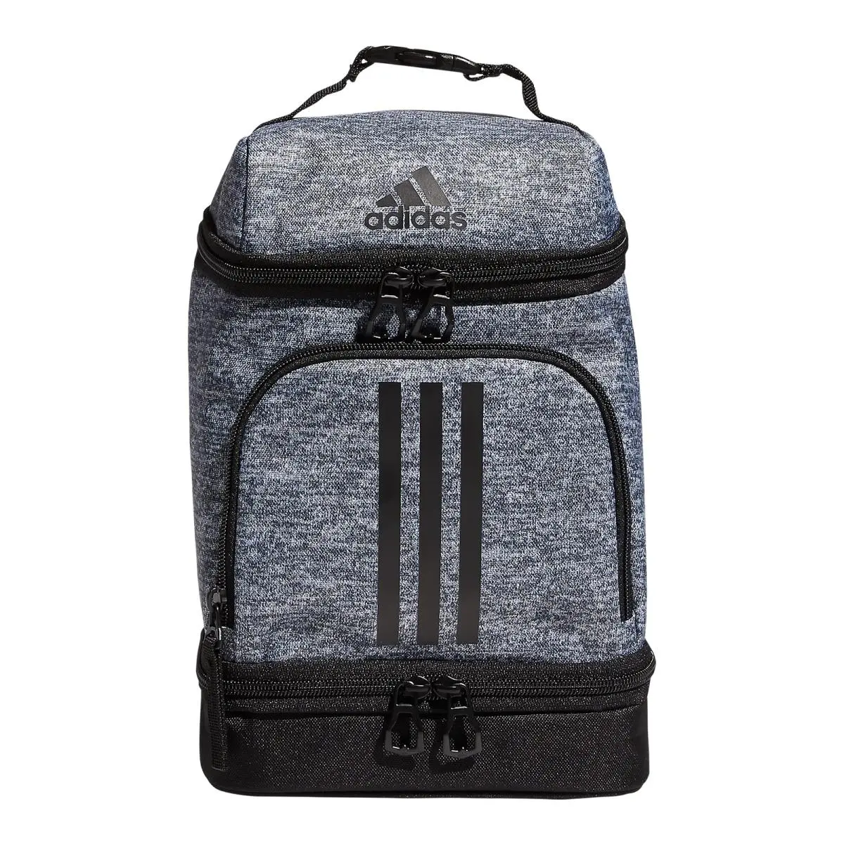 Adidas Onix Grey Black Insulated Lunch Bag Backpack with Mesh Pockets