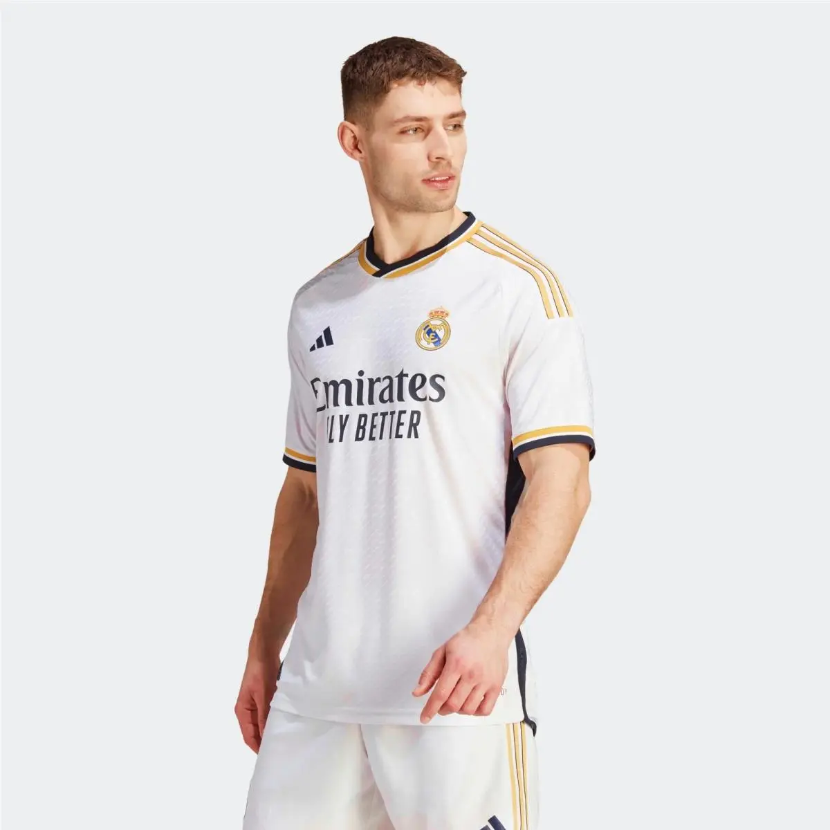 Adidas Real Madrid Home Soccer Jersey White Club Season 23 24 Top Logo • Large