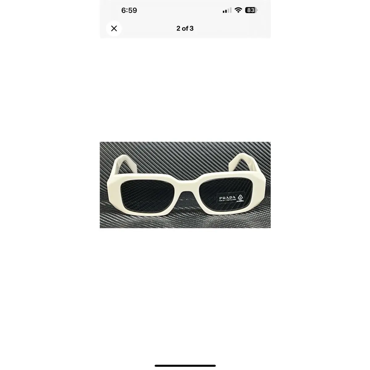 Prada PR 14ZS 1425S0 White Talc Women`s 50 mm Sunglasses