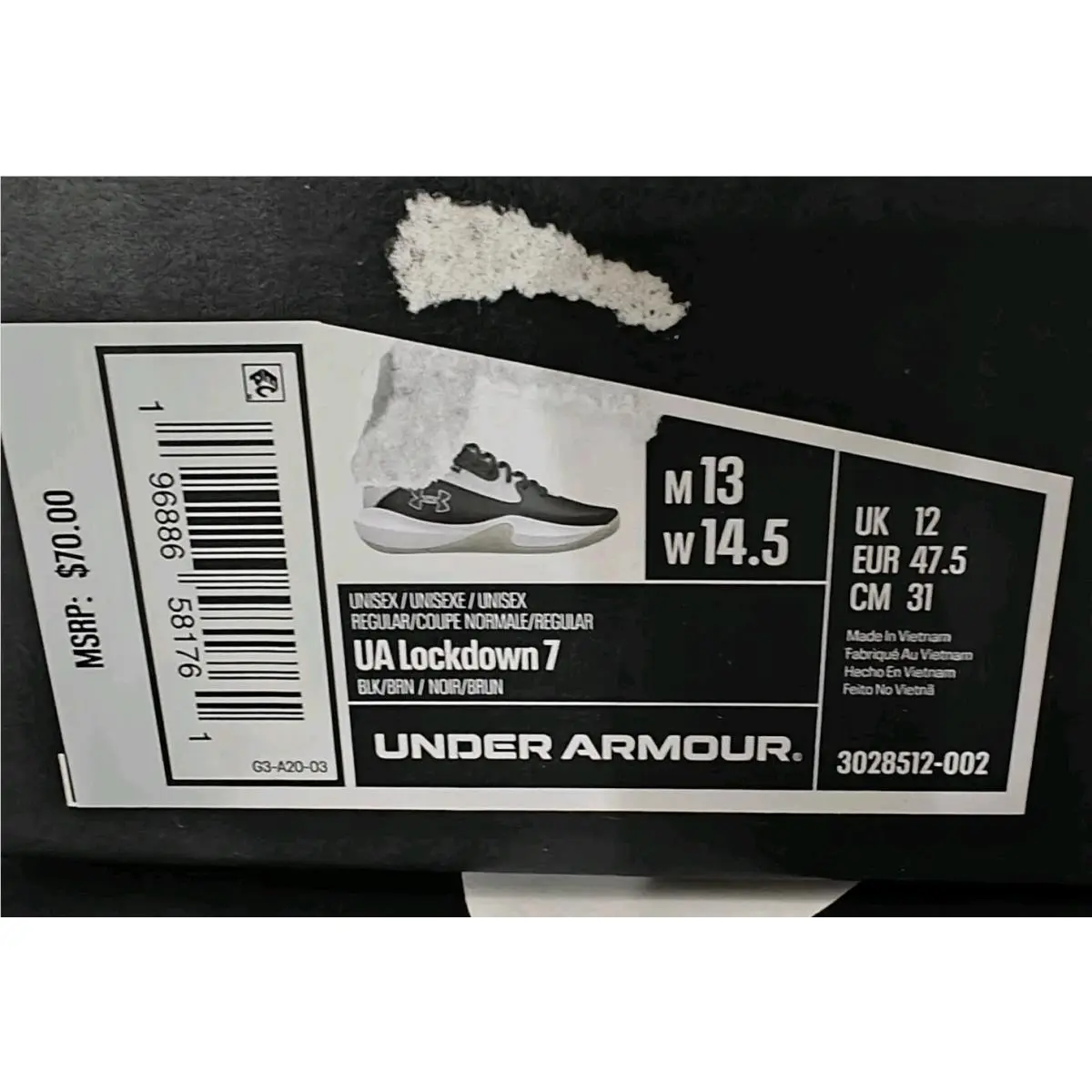 Under Armour shoes - Under Armour Lockdown 7 - Lockdown - 3028512-002 - Black 8