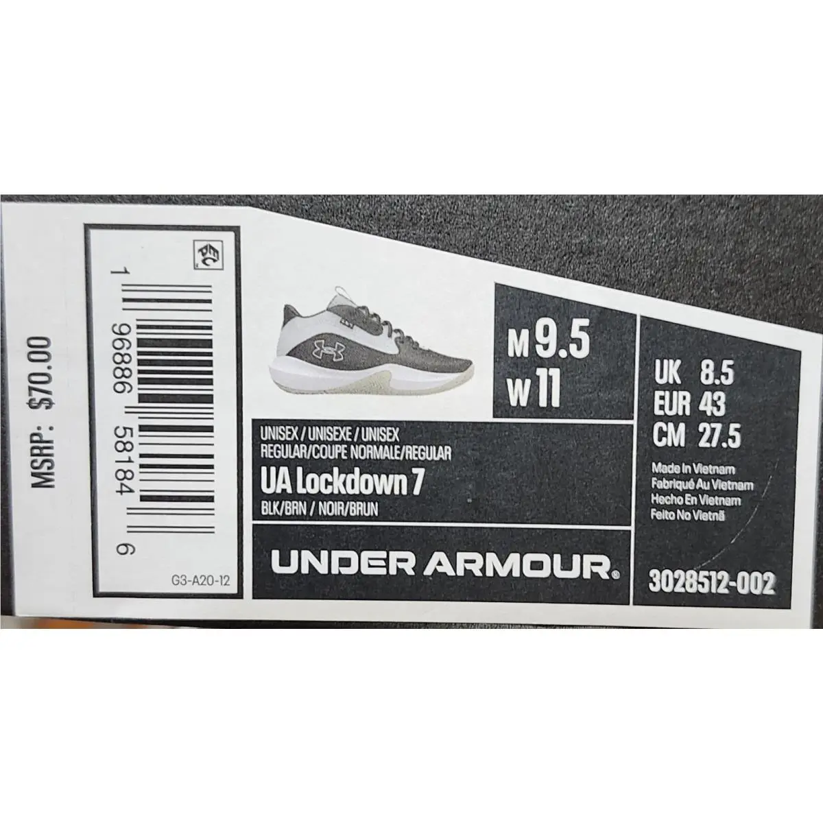 Under Armour shoes - Under Armour Lockdown 7 - Lockdown - 3028512-002 - Black 11