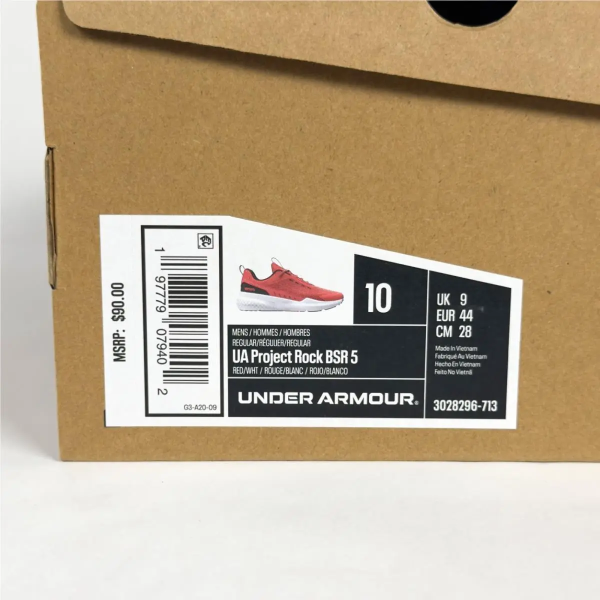 Under Armour shoes - Under Armour Project Rock BSR - 3028296-713 - Red, Manufacturer: Red/White/Black (UPC: 197779078757) 11