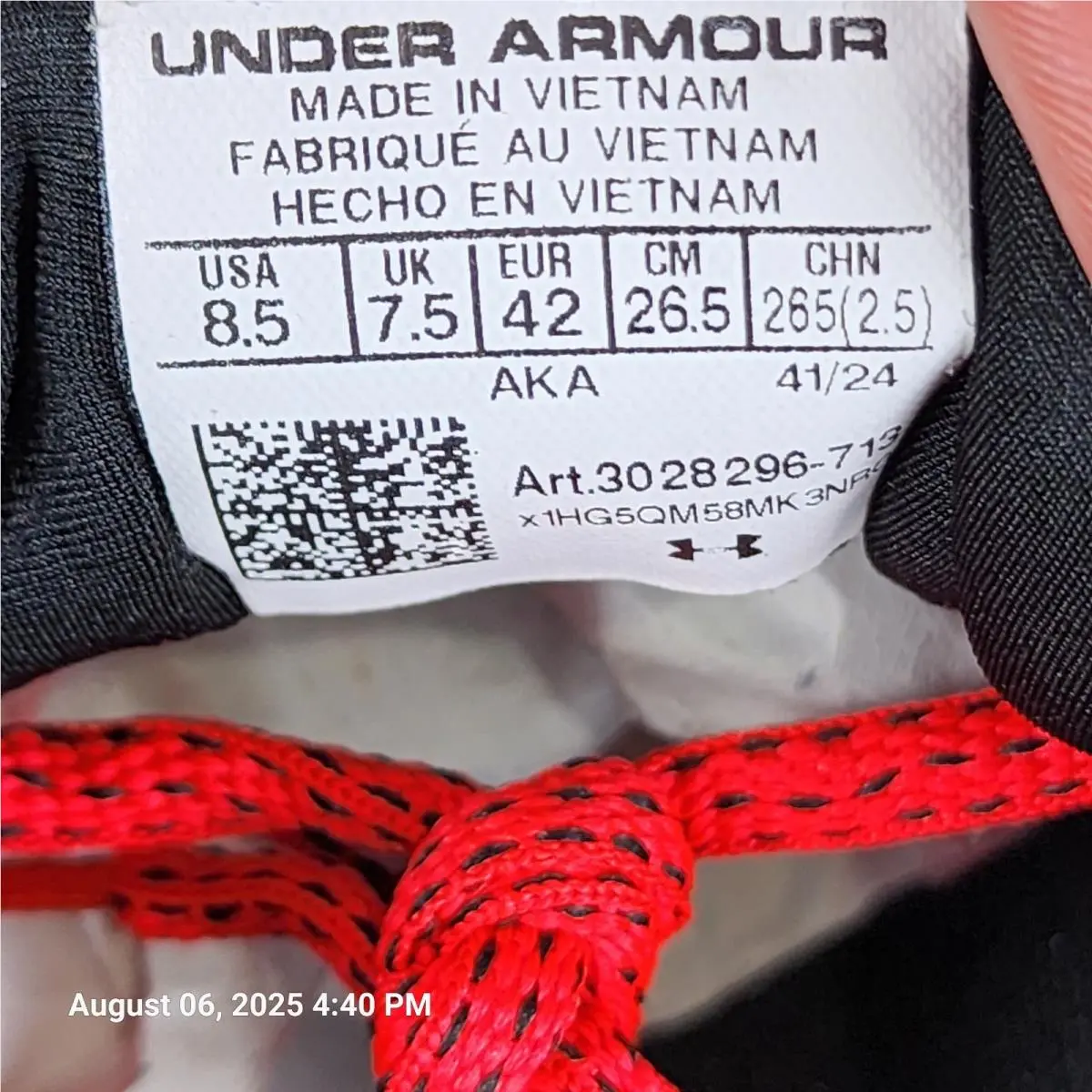 Under Armour shoes - Under Armour Project Rock BSR - 3028296-713 - Red, Manufacturer: Red/White/Black (UPC: 197779078757) 4