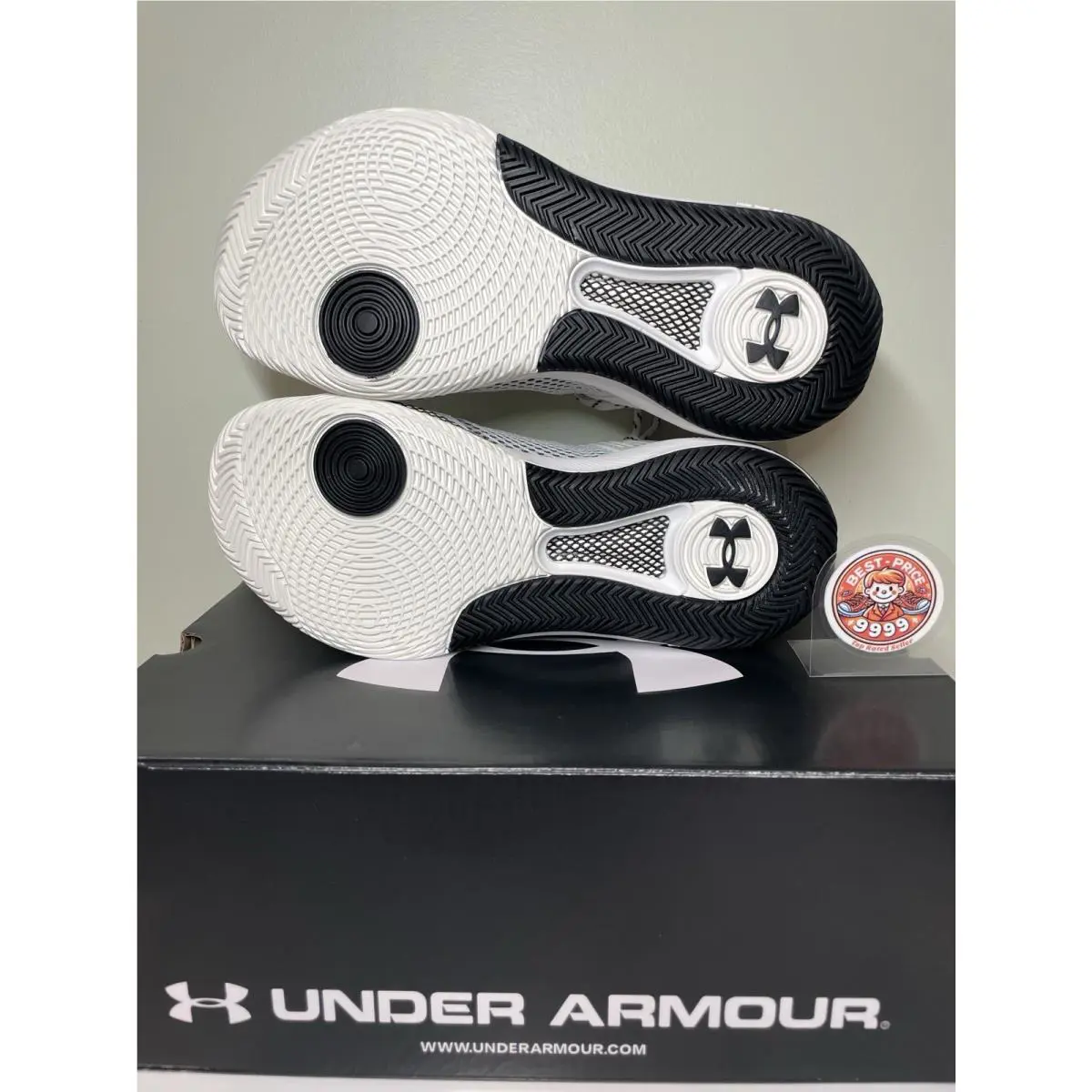 Under Armour shoes - Under armour HOVR - HOVR - 3023709-101 - White and Black 8