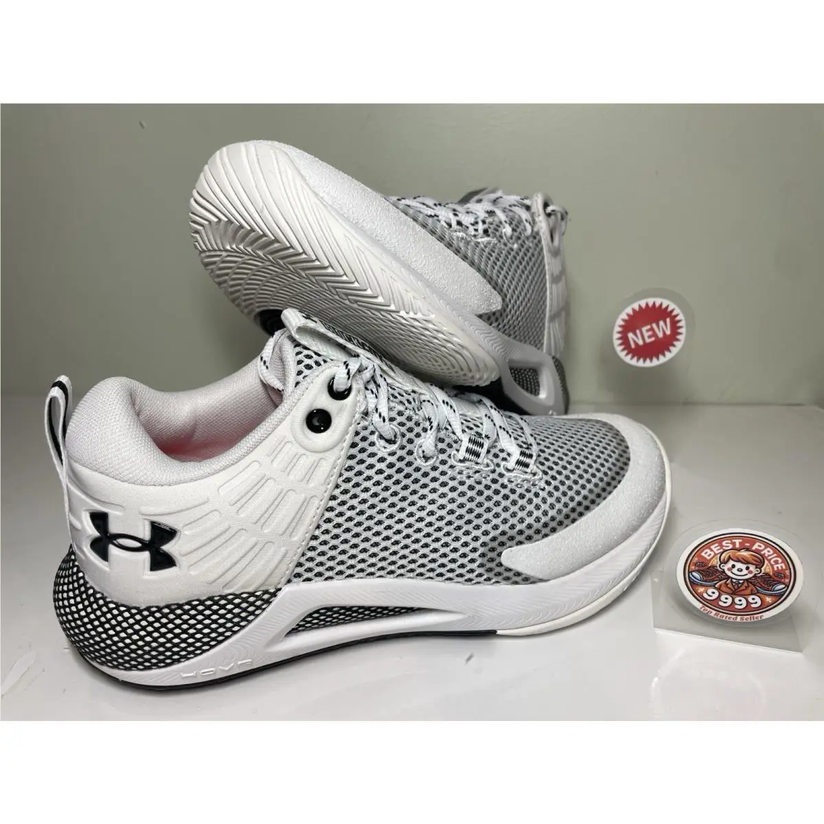 Under Armour shoes - Under armour HOVR - HOVR - 3023709-101 - White and Black 4