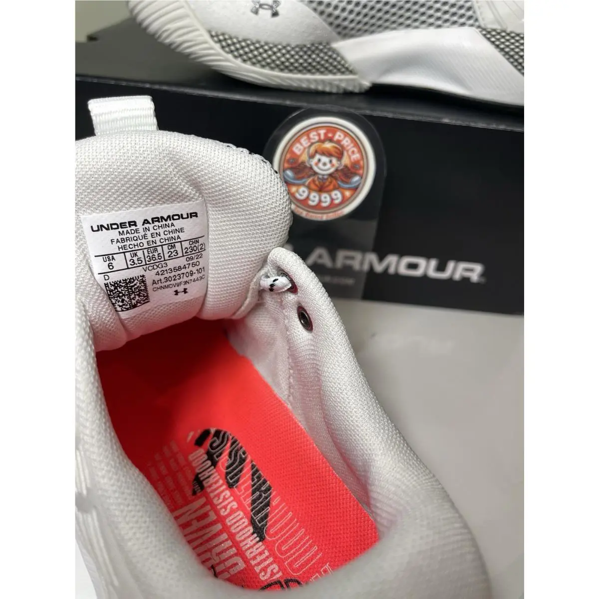 Under Armour shoes - Under armour HOVR - HOVR - 3023709-101 - White and Black 7