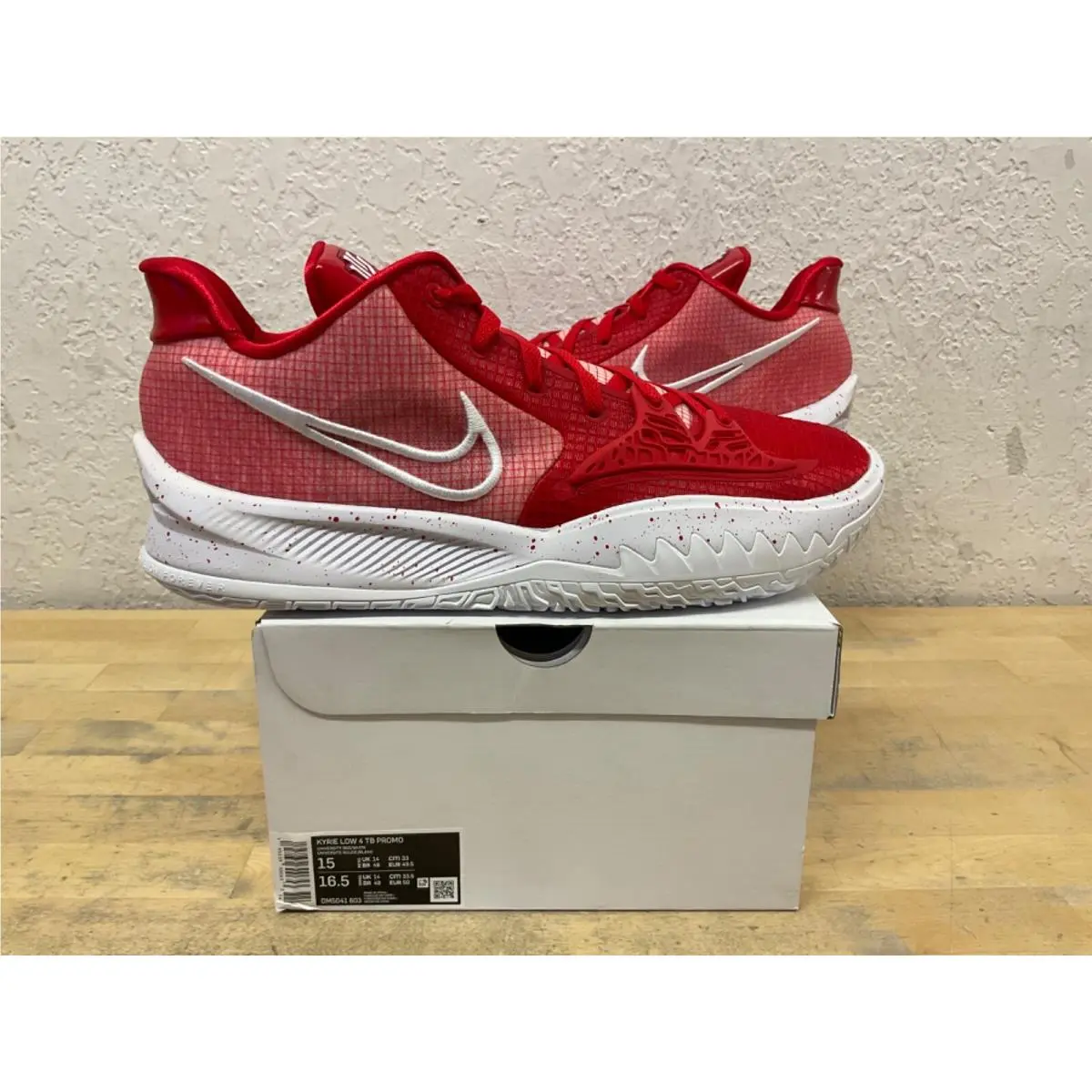 Nike Kyrie Low 4 TB University Red Basketball Shoe DM5041-603 Mens Size 14