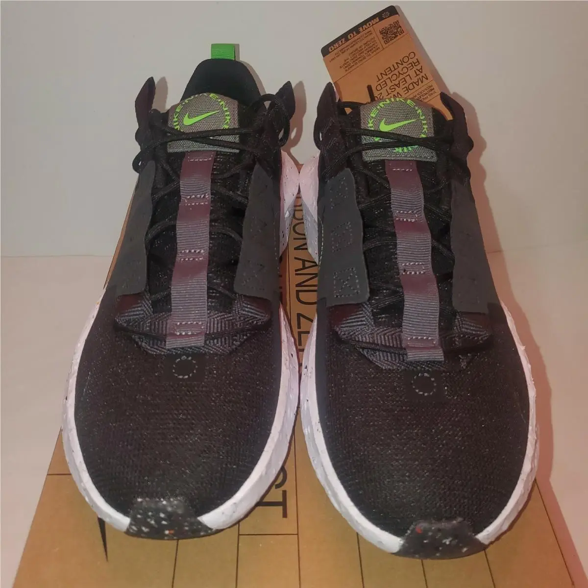 Nike Crater Impact Shoes Black Iron Gray White DB2477-001 Men`s Size 11
