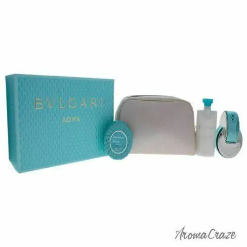Bvlgari Omnia Paraiba Edt 2.2 OZ Perfume + Soap+ Lotion +case Gift Set-very Rare