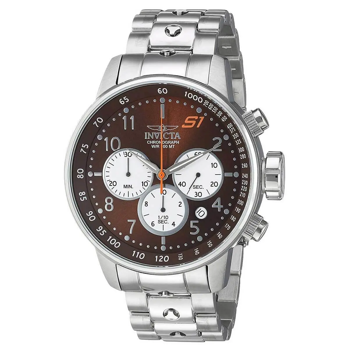 Invicta 23081 Men`s Brown Dial Steel Bracelet Chrono Watch