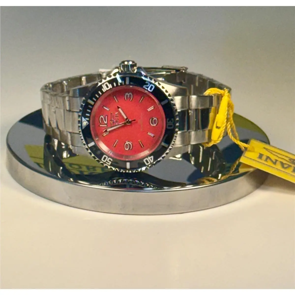 Invicta Men`s 49350 Specialty Red Dial 40mm Stainless Steel 3 Hand Quartz Watch