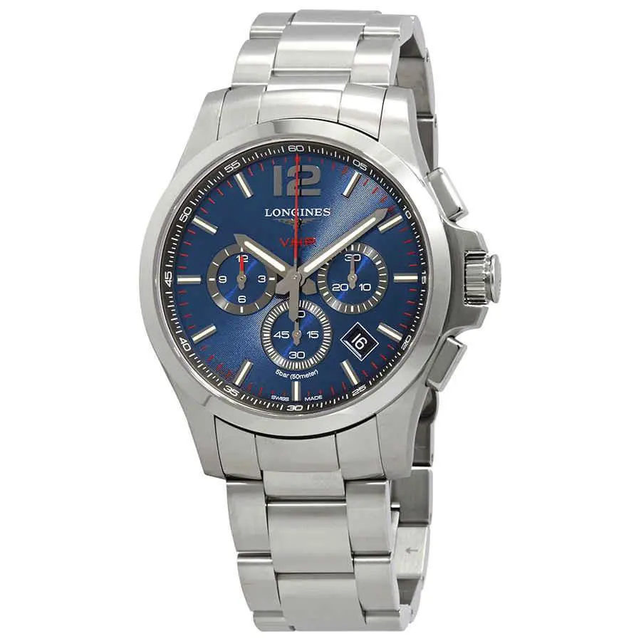 Conquest V.h.p. Stainless Steel Blue Dial Men`s Watch L3.727.4.96.6 by Longines