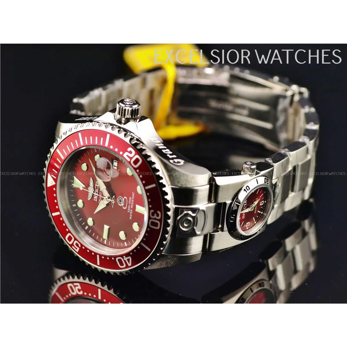 Invicta Grand Diver Automatic Dual Time Men`s 47mm SS Diver Watch 45814