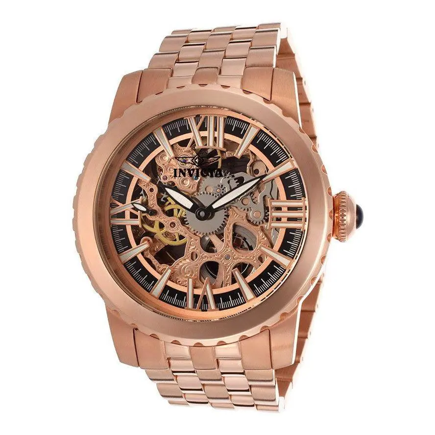 Invicta 14554 Specialty Mechanical 18K Rose Gold Plated Skeletonized Men’s Watch