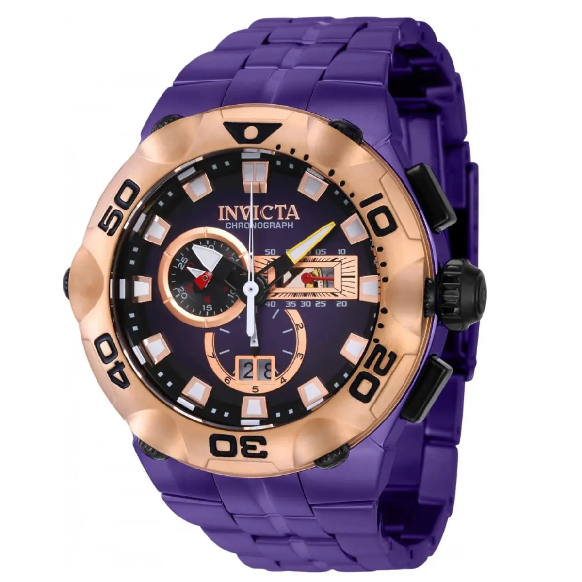 Invicta Subaqua Nova Ridge Men`s 49mm Swiss Chronograph Purple Watch 41726