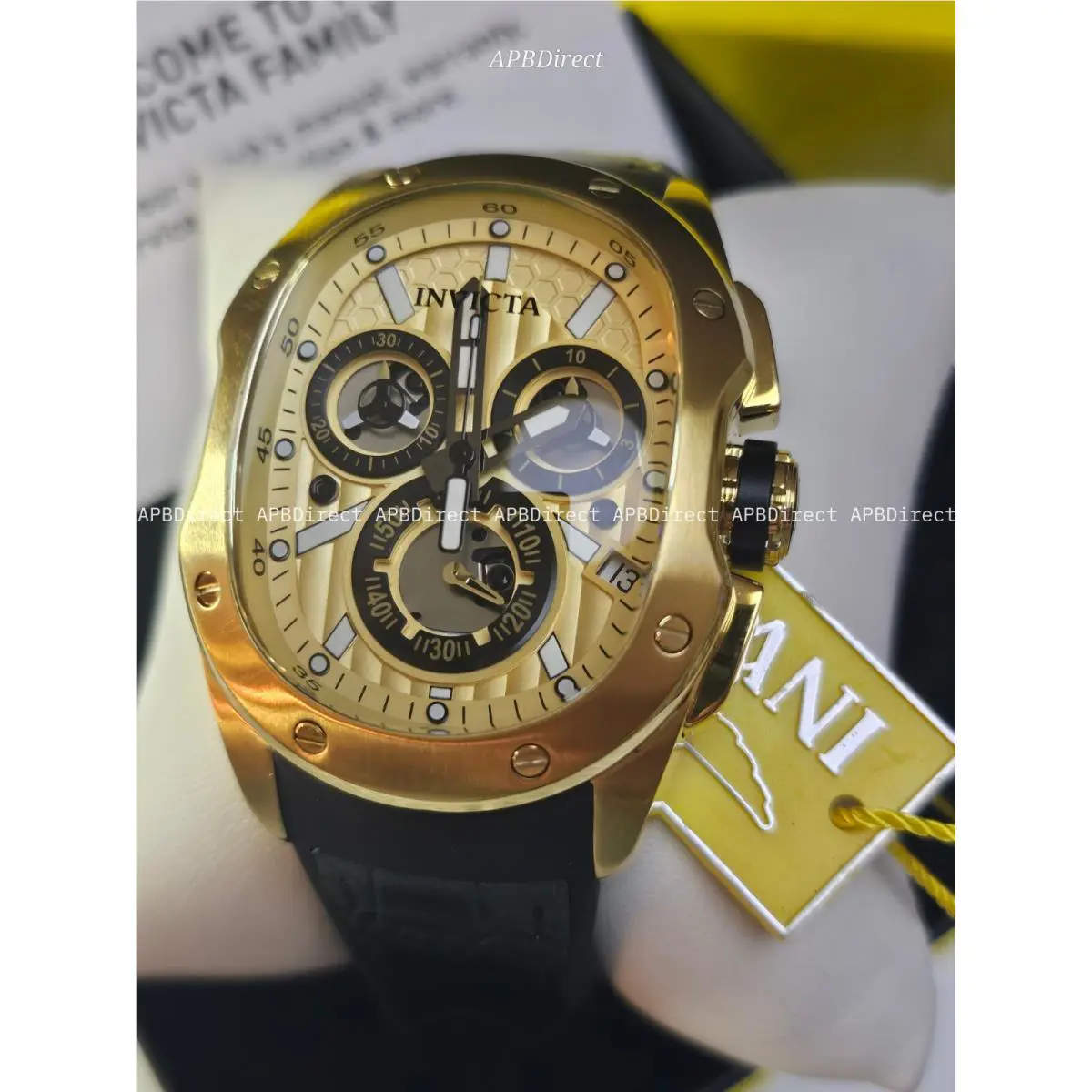 Invicta - Lupah Revolution 2.0 - Gold Plated Swiss Eta G10.212 Chrono Mens Watch