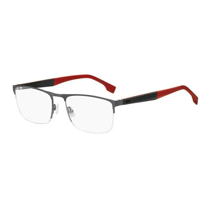 Boss 1487 09N2 00 Dark Ruthenium/red 58mm Eyeglasses by Hugo Boss