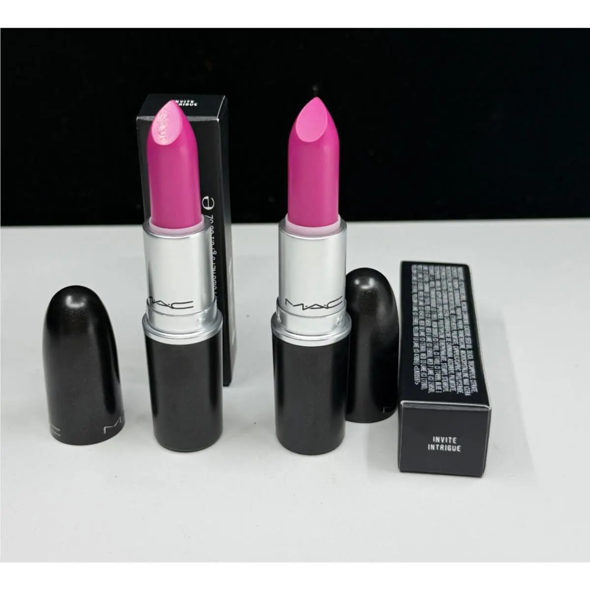 Mac Invite Intrigue Matte Lipstick Lot OF 2 0.1 oz Summer