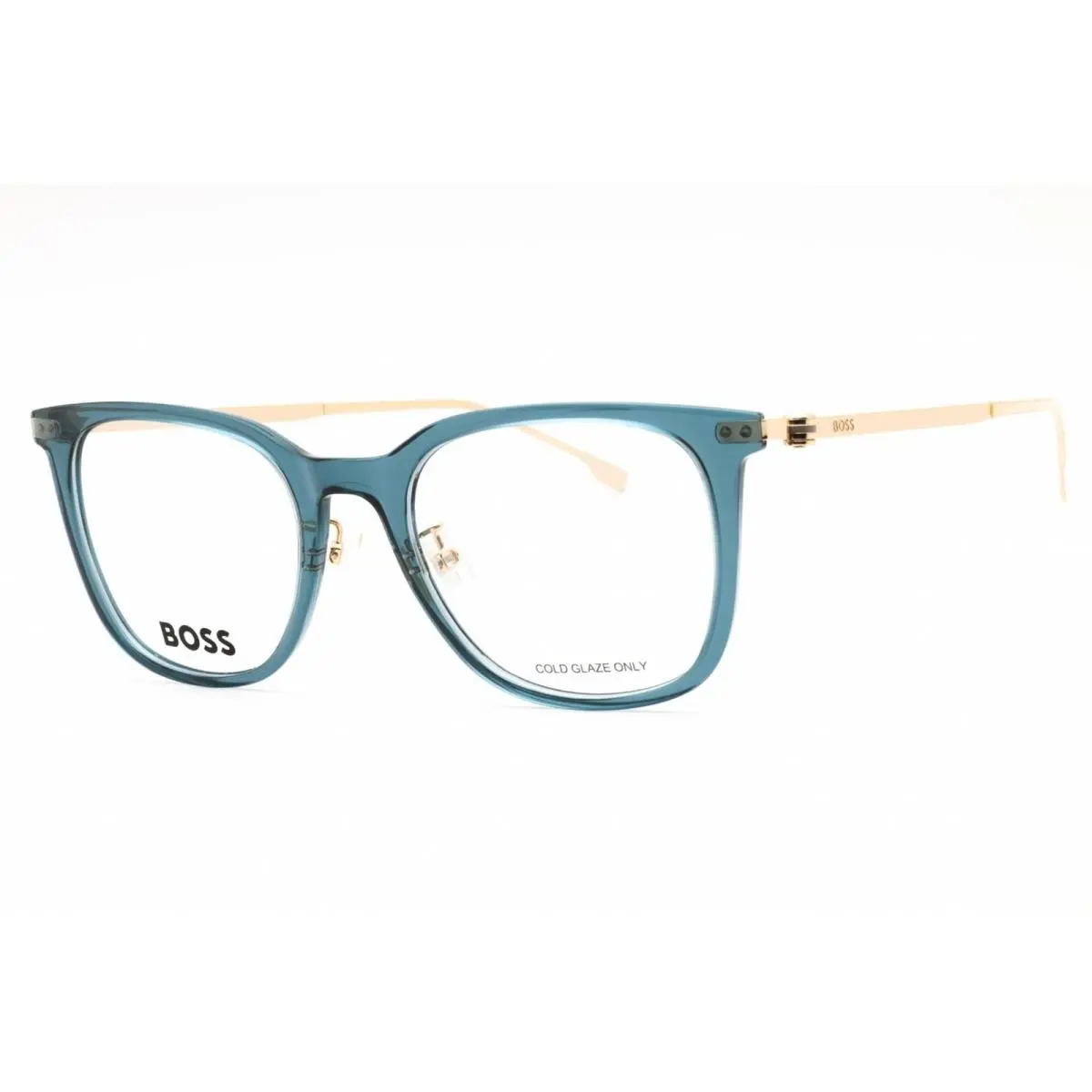 Hugo Boss Men`s Eyeglasses Blue Plastic Square Shape Frame Boss 1360/F 0PJP 00