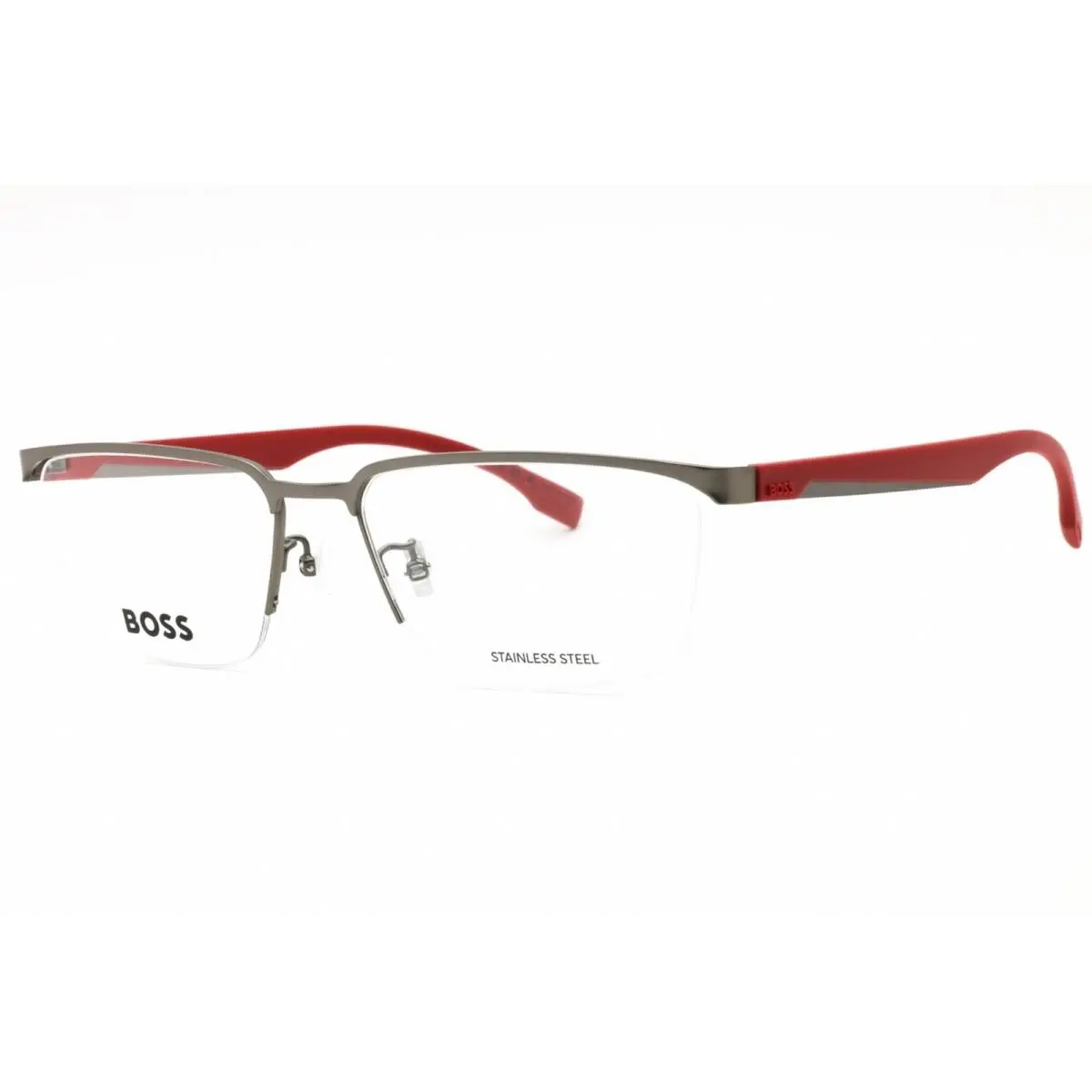 Hugo Boss Men`s Eyeglasses Matte Dark Ruthenium Metal Frame Boss 1543/F 0R80 00