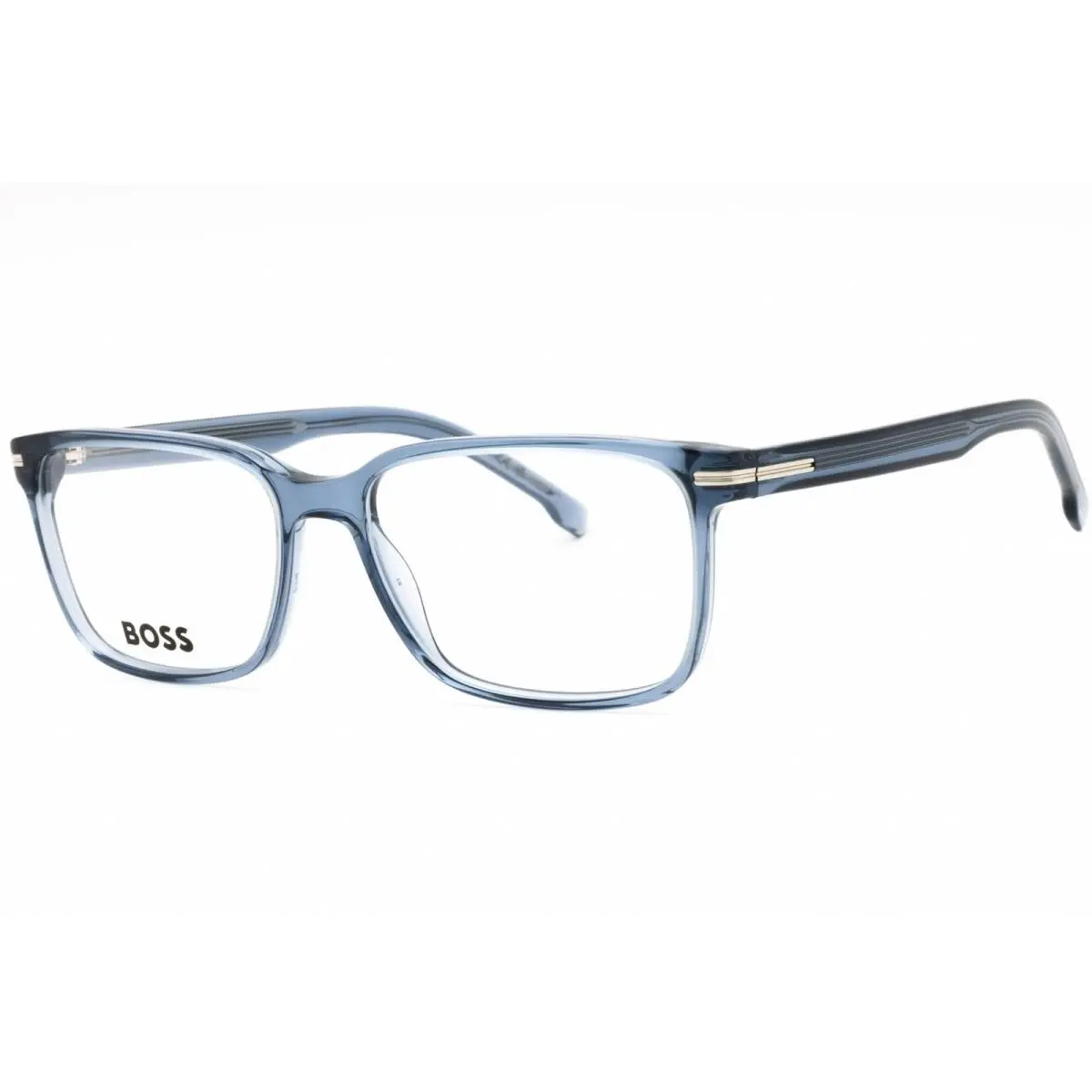 Hugo Boss Men`s Eyeglasses Blue Rectangular Full Rim Frame Boss 1511 0PJP 00