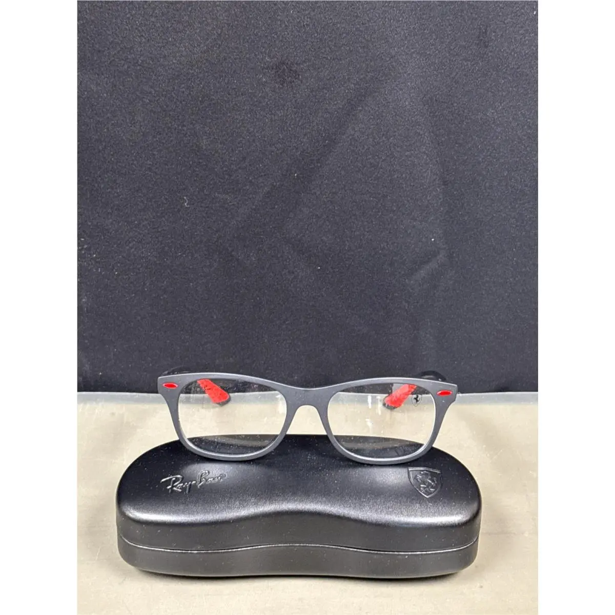 Ray-ban RX7307M F602 Men`s Glasses Black Demo Lenses