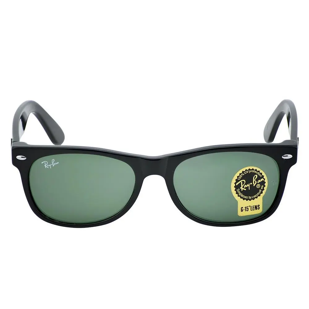 Ray-ban Sunglasses RB2132 Wayfarer Classic Black Frame Green Lenses 55mm