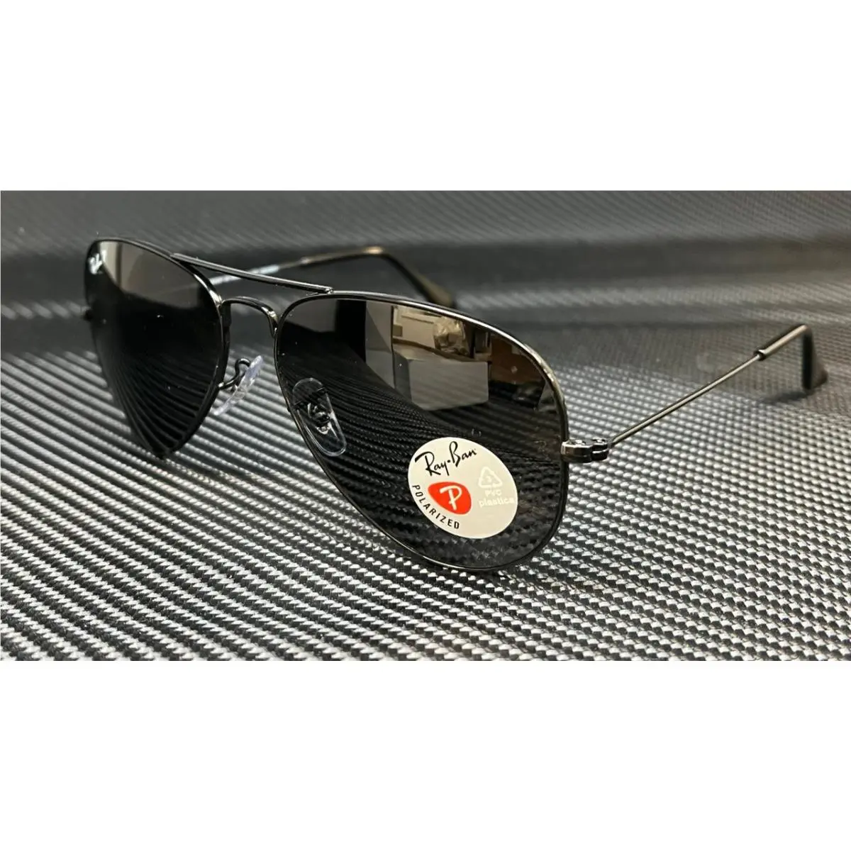 Ray Ban RB3025 002 48 Black Aviator 58 mm Unisex Polarized Sunglasses