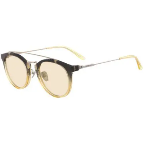 Calvin Klein CK18720S-725 Black Yellow Women`s Sunglasses Yellow Lens