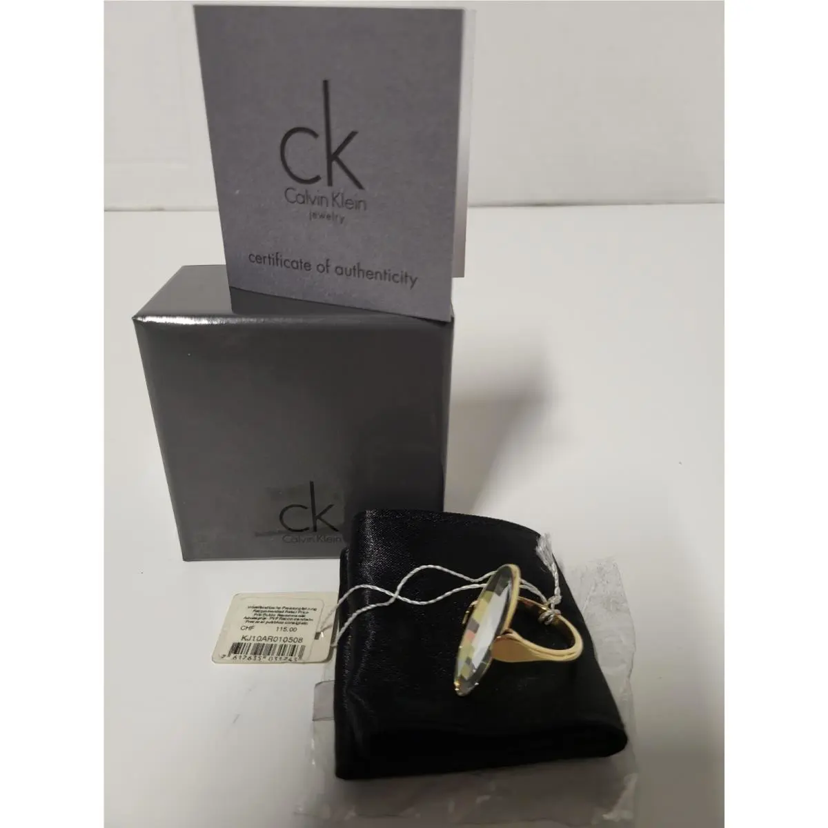 with Coa Calvin Klein Women`s Continuity Ring Size 8 Retail
