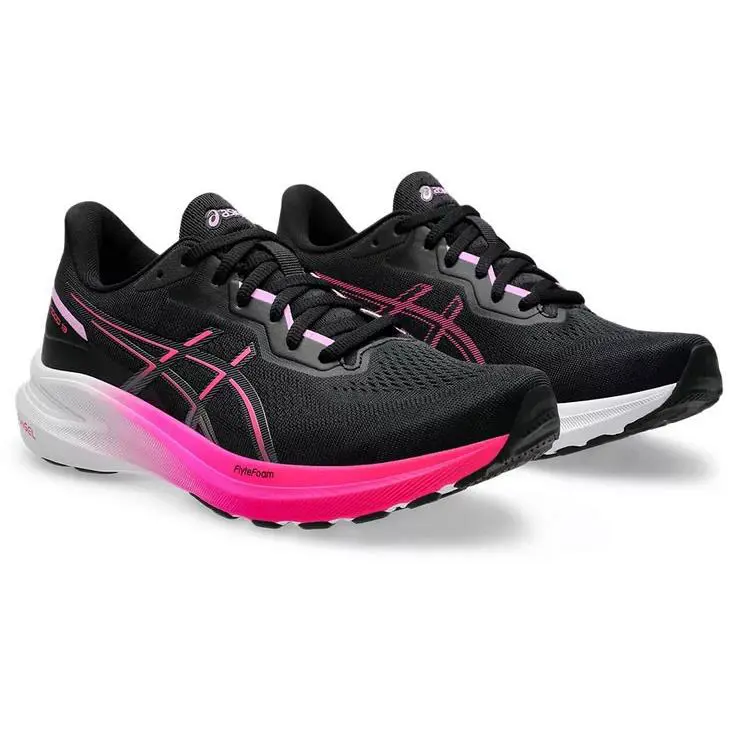 Asics GT-1000 Low Lace-up Sneakers Running Women Shoes Black/pink Size 8.5 - BLACK/PINK GLO - 1012B663-005