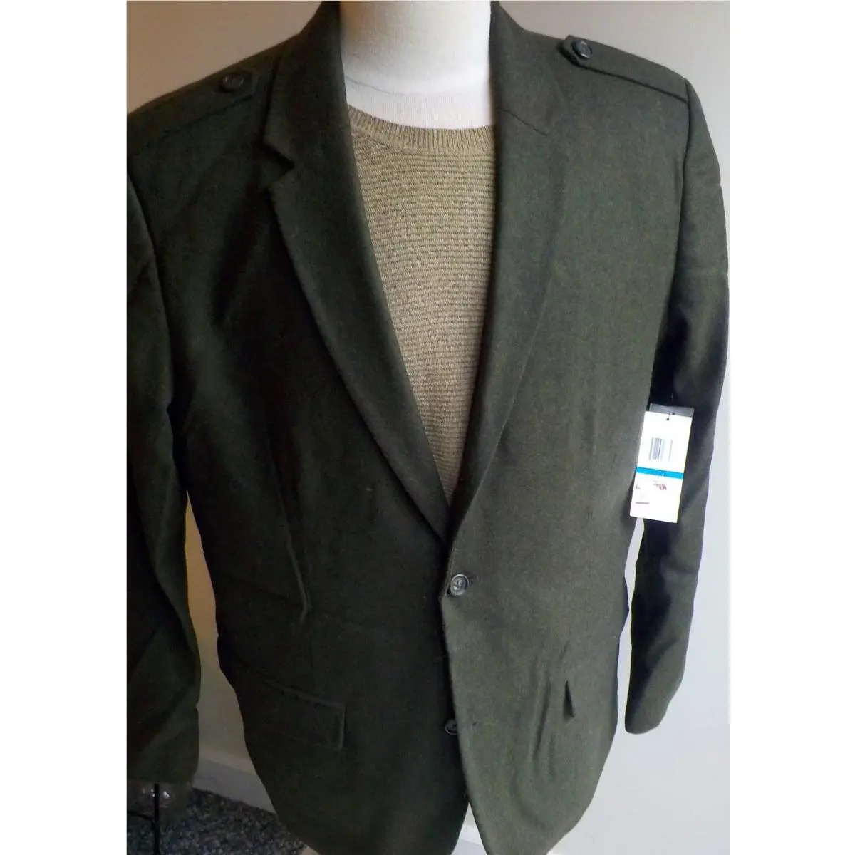 Calvin Klein The Militant Wool Blend Blazer Army Green XL