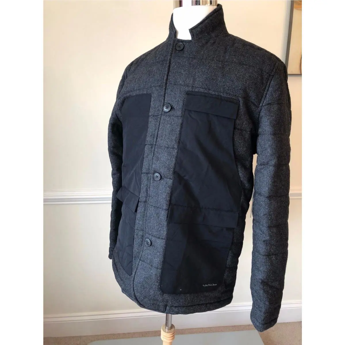 Calvin Klein Jeans Men`s Multi Pocket Blazer Dark Charcoal Heather XL