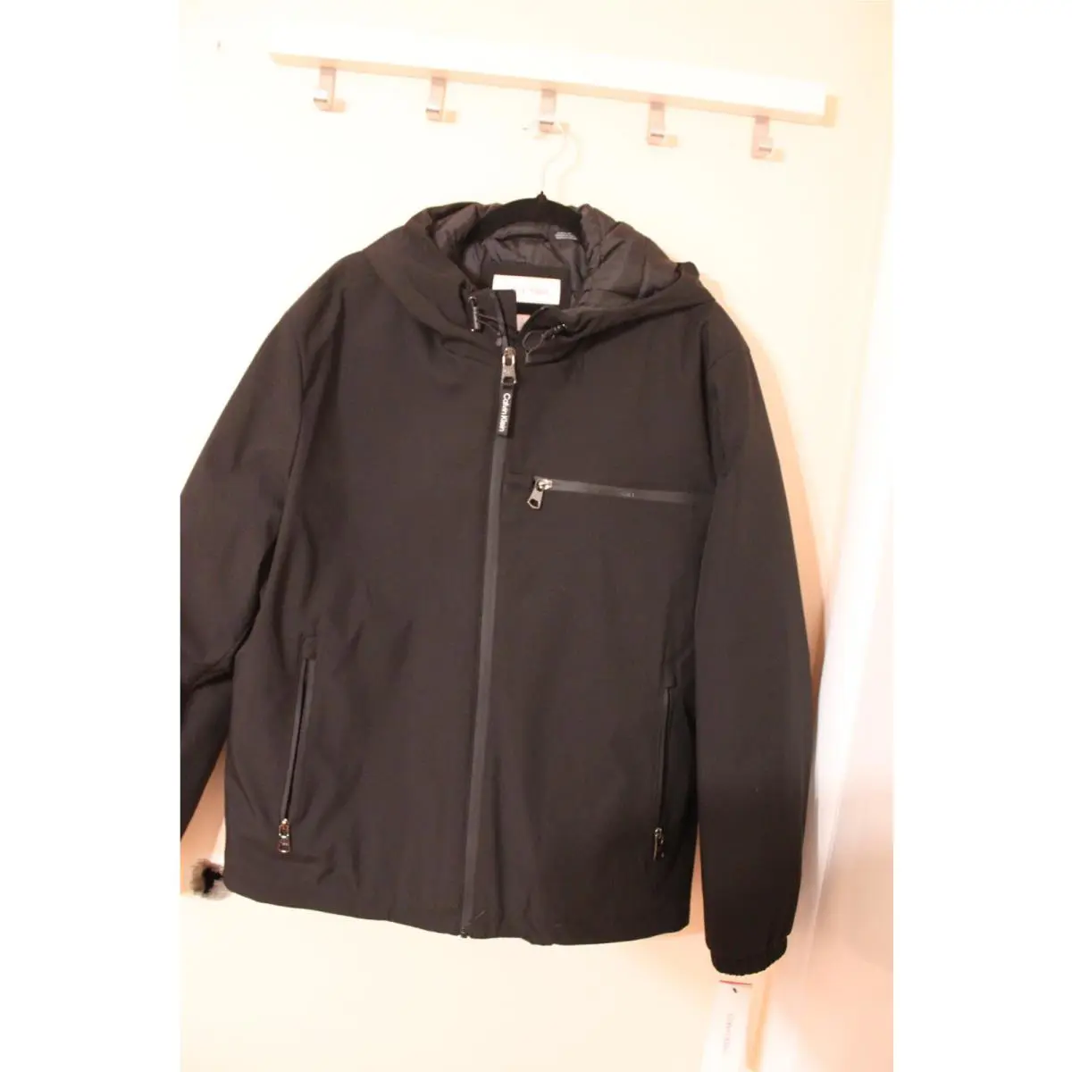 Calvin Klein Logo Hooded Jacket Size L