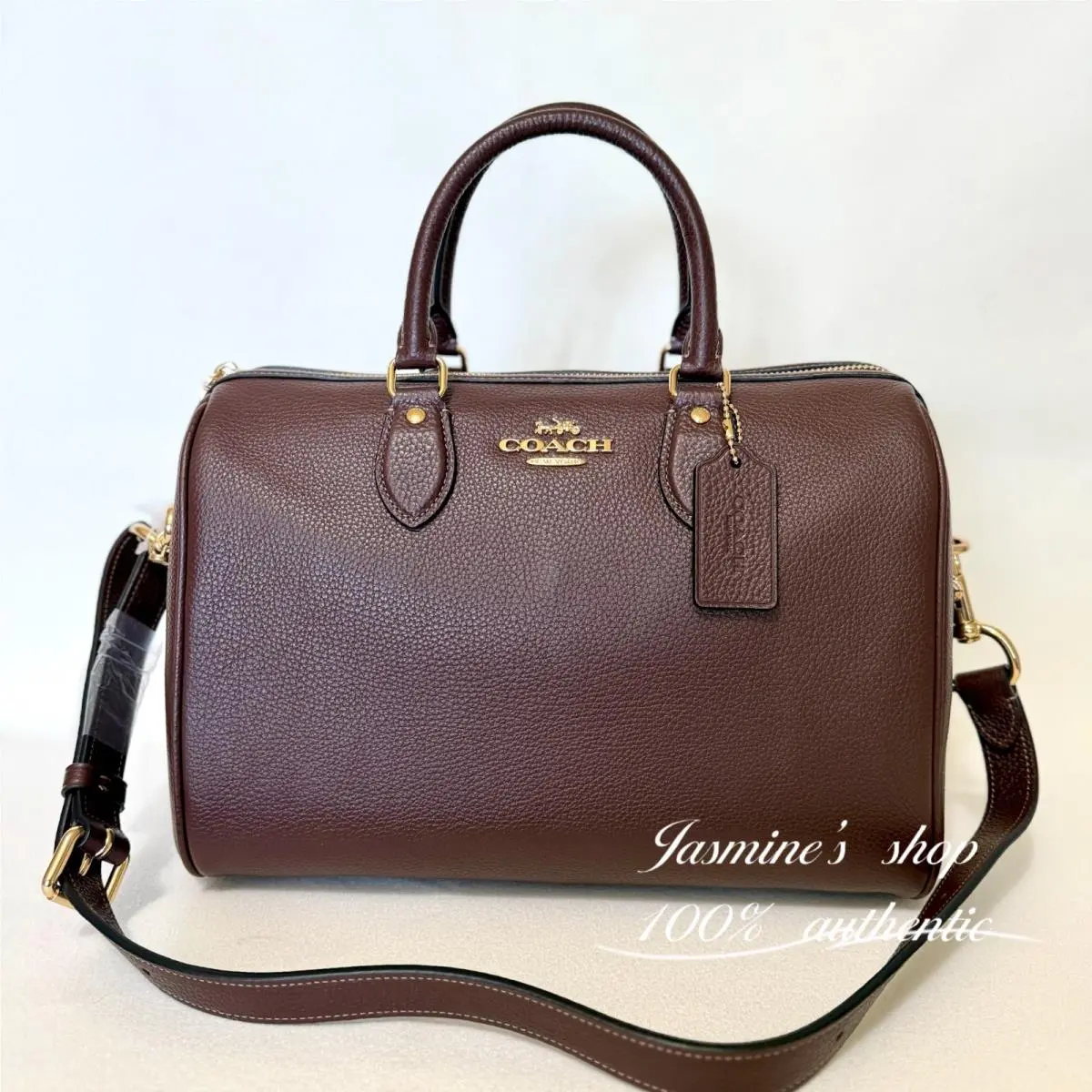 Rowan Large Satchel Bag In Signature Canvas CEA19/CAL83/CDY75/CCC79 CES11 gold/maple by Coach