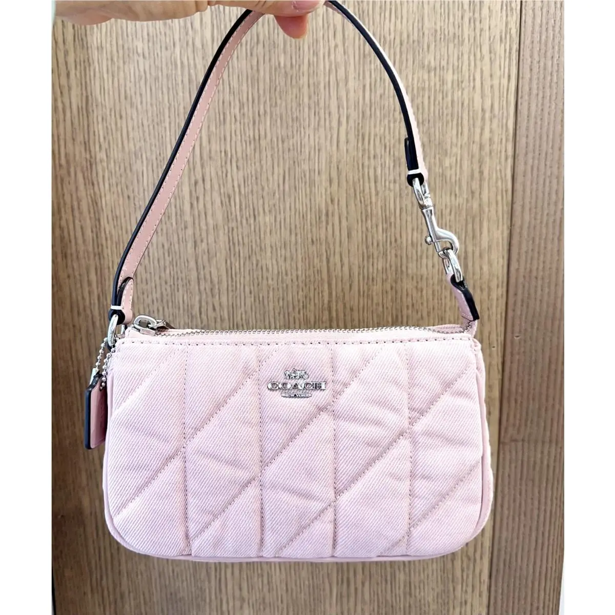 Nolita 19 CBK58 Denim and Smooth Leather CBK58 /quilted denim/Sv/Ballerina/Carnation by Coach