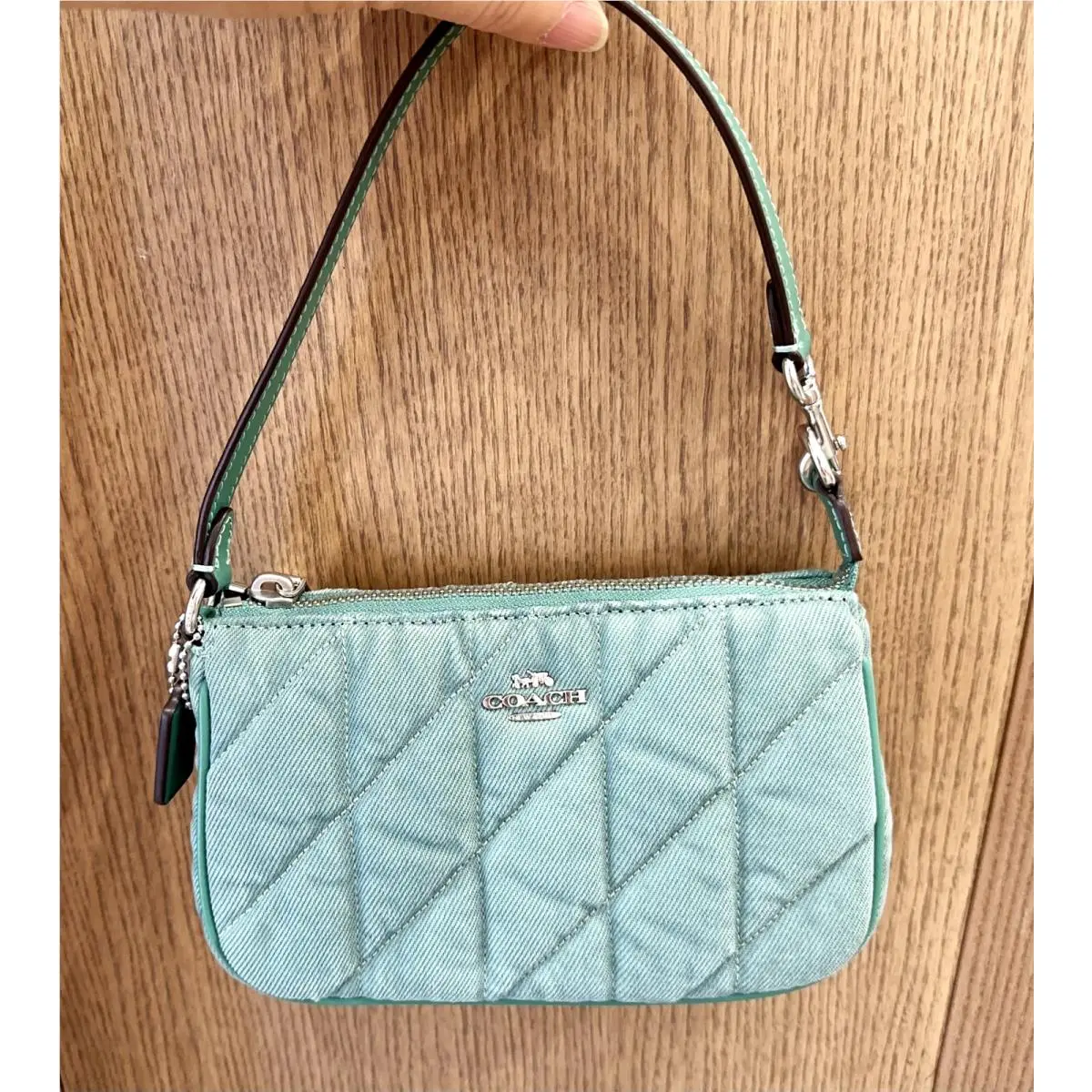 Nolita 19 CBK58 Denim and Smooth Leather CBK58/quilted denim/Sv/Ivy/Green by Coach