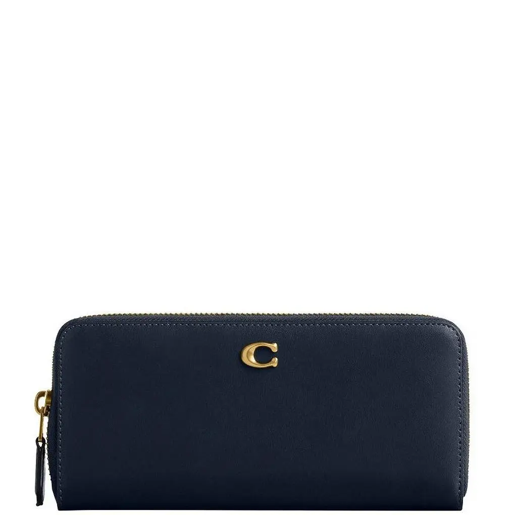 Coach Women`s Slim Accordion Zip Accessory-travel Wallet Dark Navy One Size