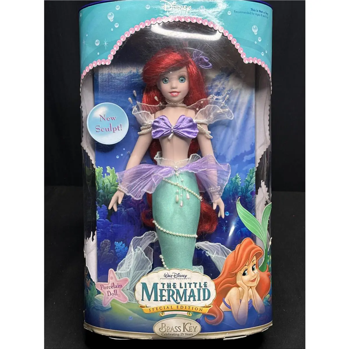 The Little Mermaid Special Edition Brass Key Porcelain Doll 2006 Disney Princess