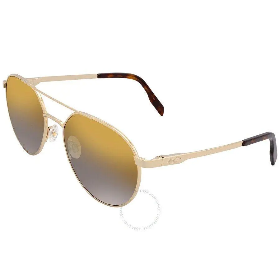 Maui Jim Waterfront Unisex Sunglasses - Gold Metal Frame Polarized - DGS830-16