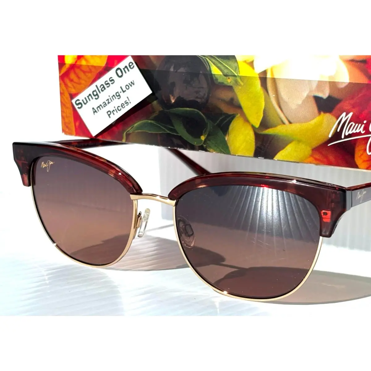 Maui Jim Lokelani Tortoise Gold Polarized Bronze Lens Sunglass HS825-10