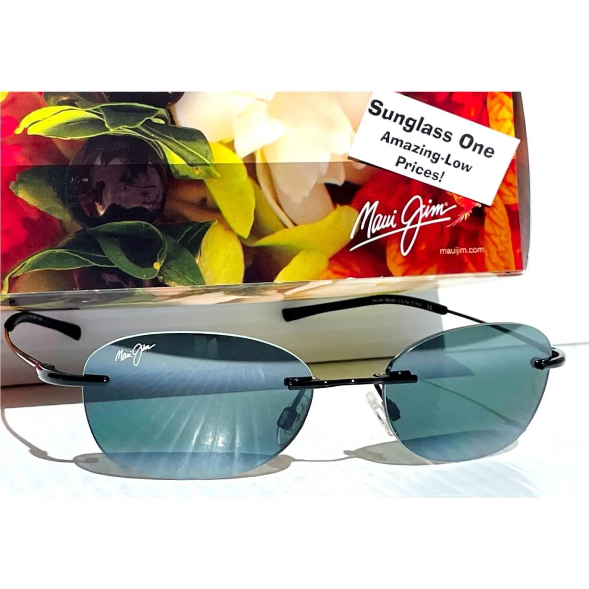 Maui Jim Aki Aki Glossy Black Polarized Neutral Grey Lens Sunglass 333-02